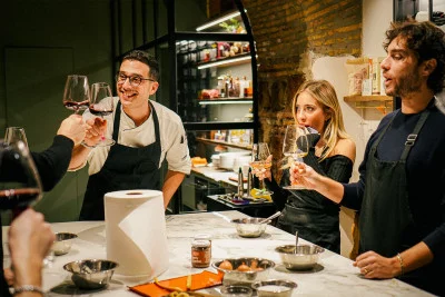 Thumbnail Pasta & Tiramisu Cooking Class with Free-flowing Wine in Rome