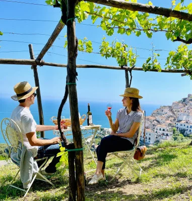 Thumbnail Picknick im Weinberg von Vigne di Raito mit Blick auf die Amalfiküste